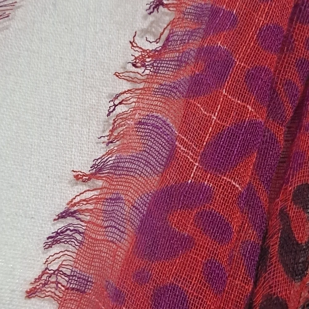 Collection Eighteen Infinty Loop Scarf Red Animal Print NWT